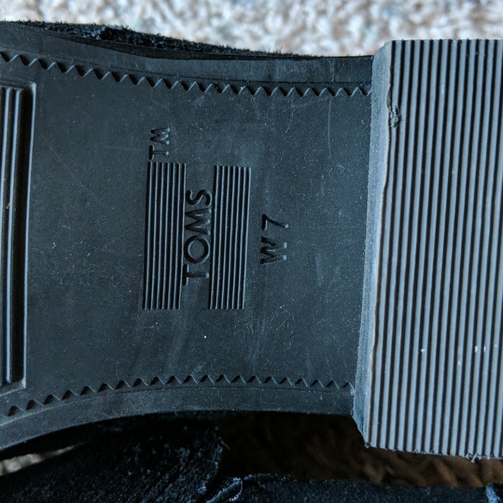 Black TOMS Ankle Booties - Picture 6 of 7
